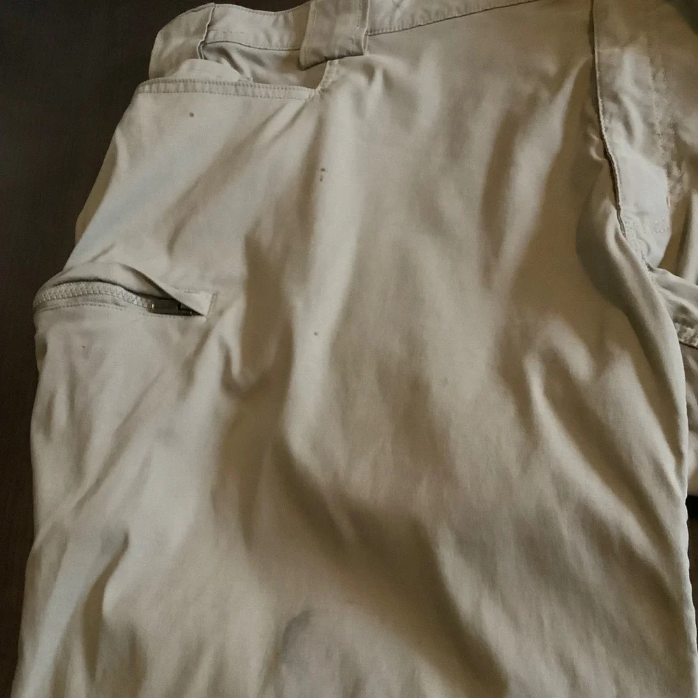 Duluth Trading Co Dry On The Fly Relaxed Fit Cargo Pants Mens 46x30 Khaki Tan